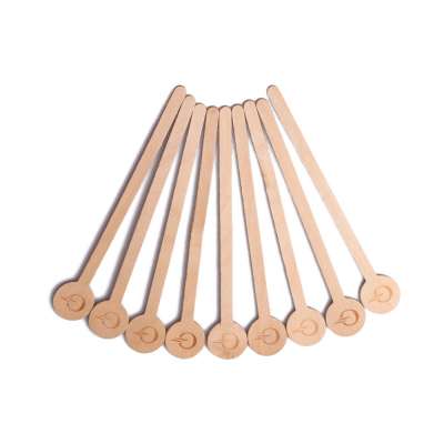 wooden coffee stirrers with round head