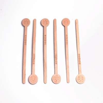 wooden coffee sticks / bar stirrers wooden coffee stirrers round head wooden coffee sticks