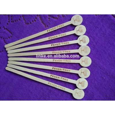 Round Head Wood Coffee Stirrers With Customized Logo