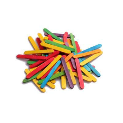 Kids DIY Craft Colorful Wood Sticks