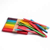 Rainbow Color 100% FSC Birch Wood Craft Handmade Sticks  Pack of 50pcs